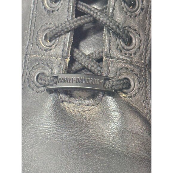 HarleyDavidson Men's Relief Shock Aborber Black Motorcycle Boots 93074 10 Wide - Picture 10 of 12